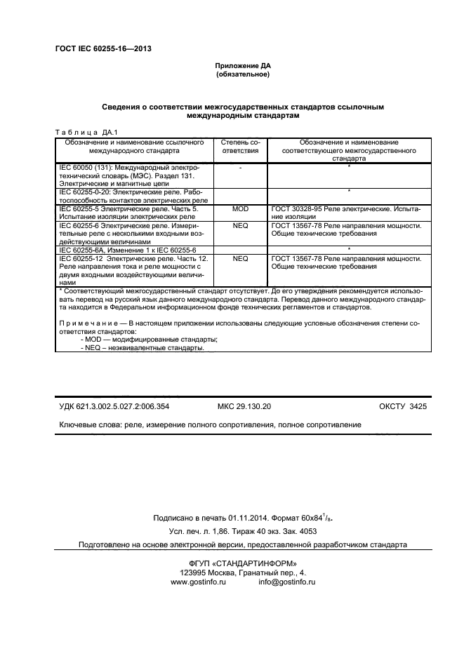 ГОСТ IEC 60255-16-2013