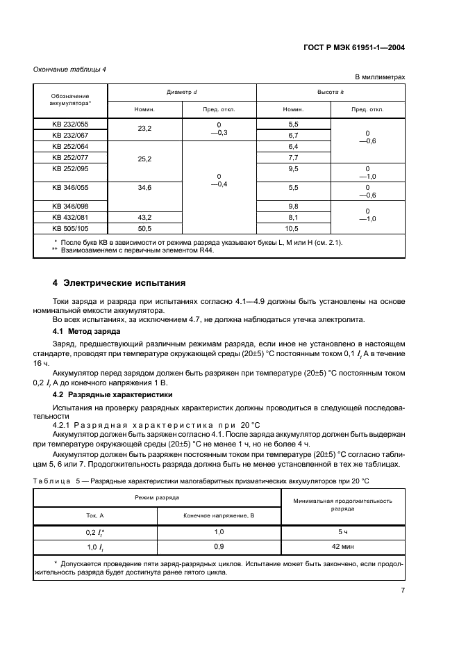 ГОСТ Р МЭК 61951-1-2004