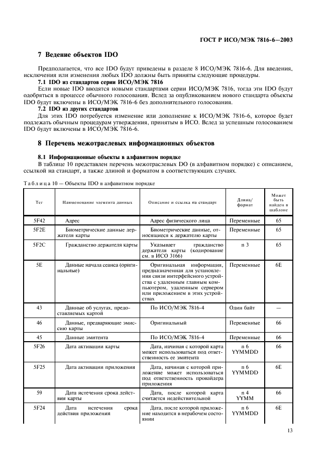 ГОСТ Р ИСО/МЭК 7816-6-2003