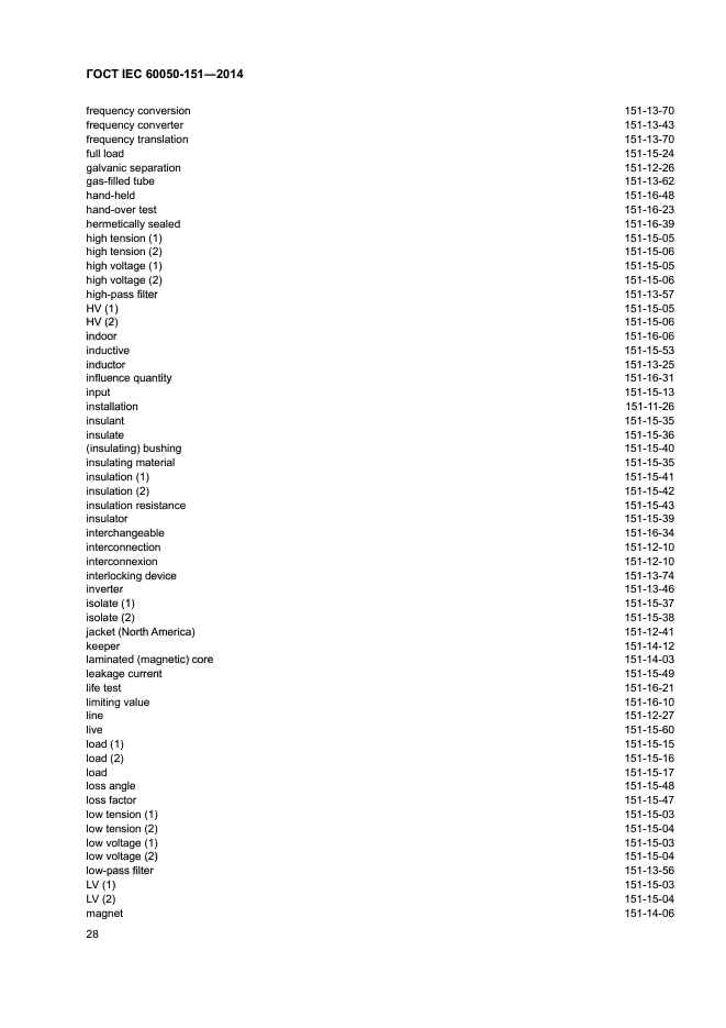 ГОСТ IEC 60050-151-2014