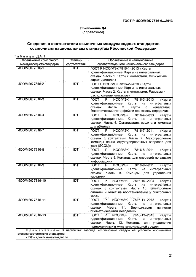 ГОСТ Р ИСО/МЭК 7816-6-2013