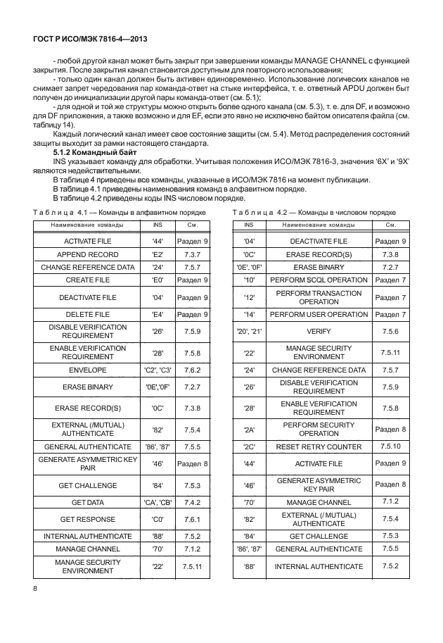 ГОСТ Р ИСО/МЭК 7816-4-2013