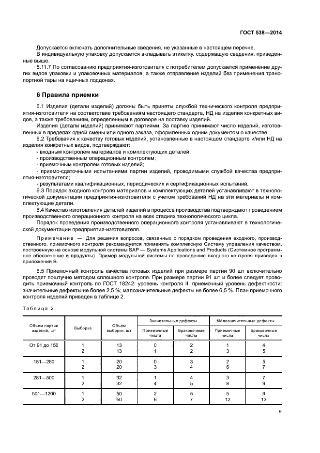 ГОСТ 538-2014