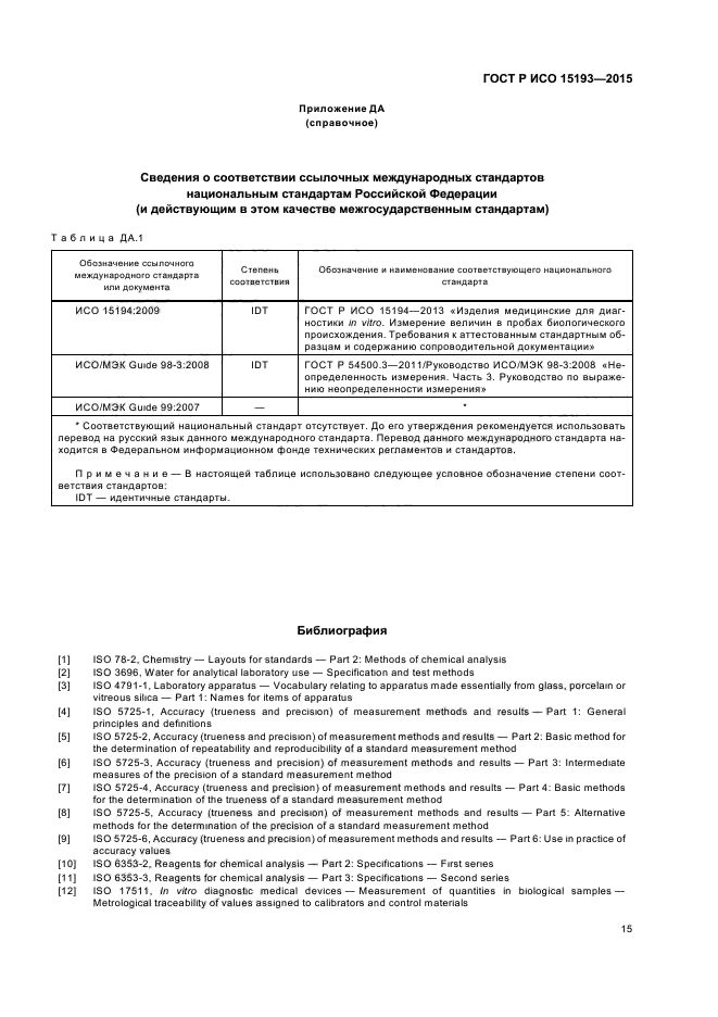 ГОСТ Р ИСО 15193-2015