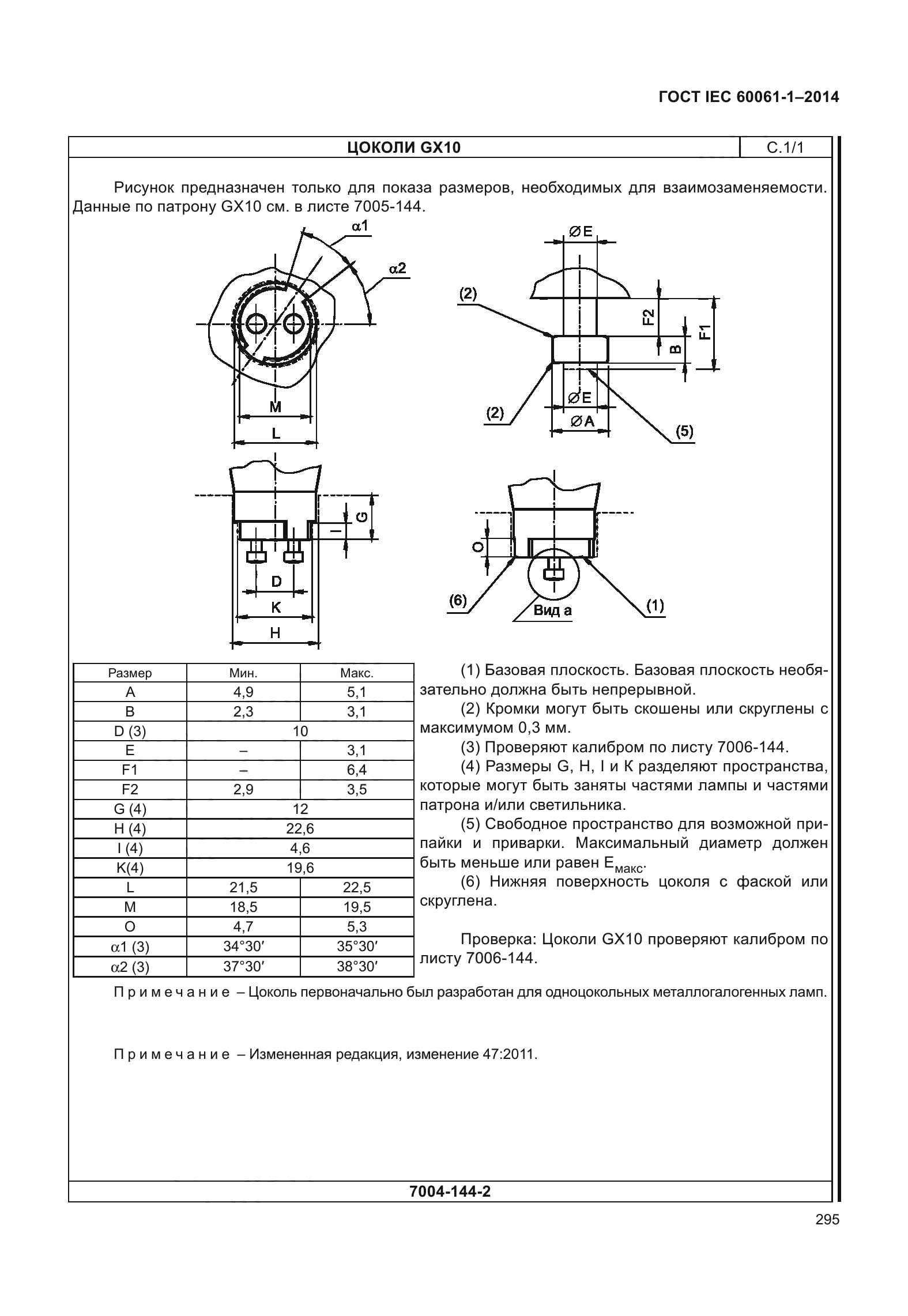 ГОСТ IEC 60061-1-2014