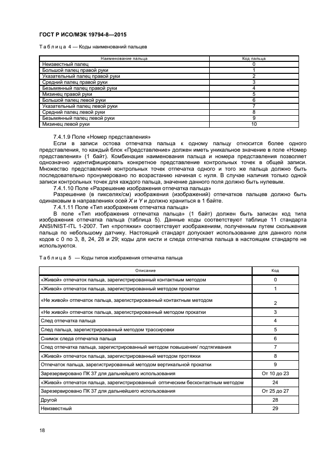 ГОСТ Р ИСО/МЭК 19794-8-2015