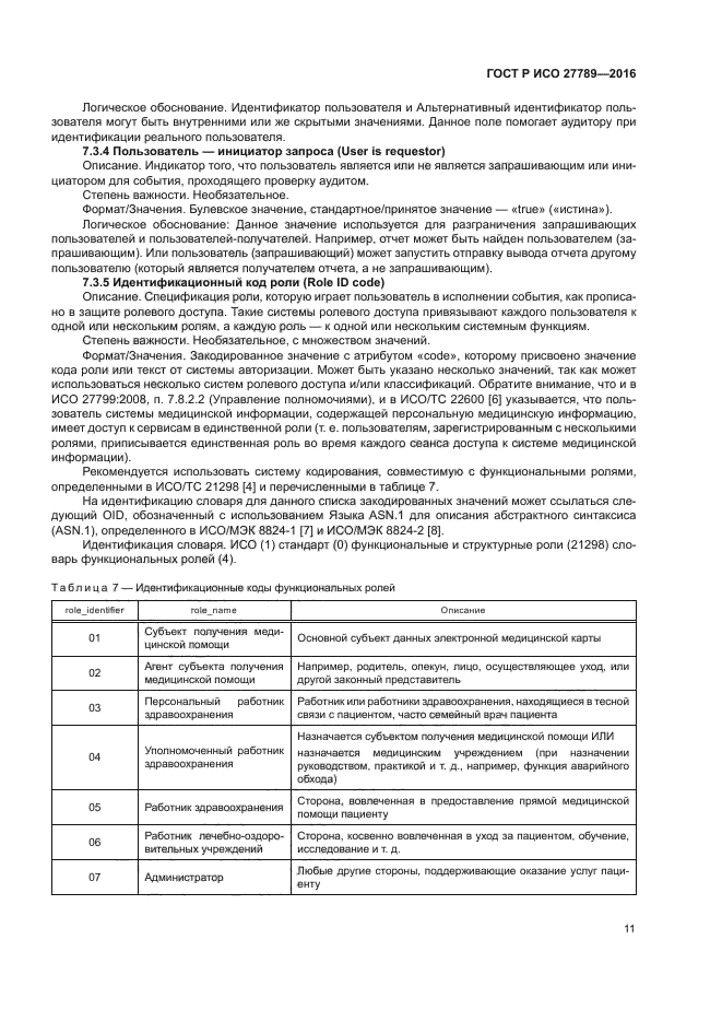 ГОСТ Р ИСО 27789-2016