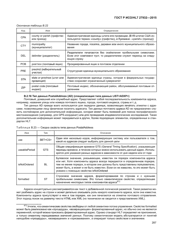 ГОСТ Р ИСО/HL7 27932-2015