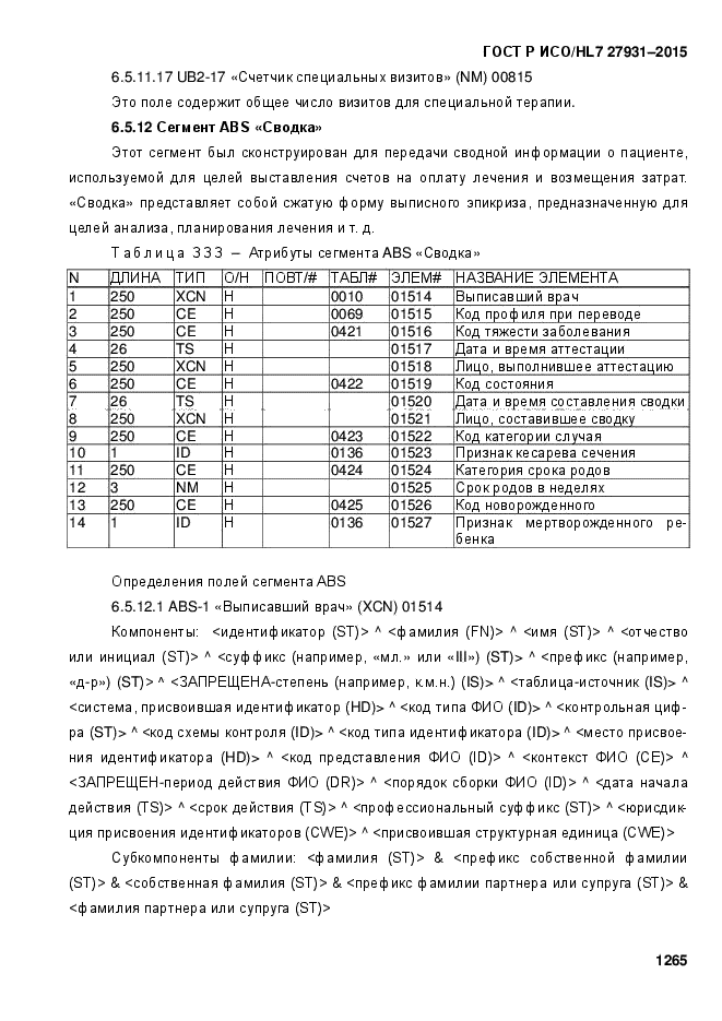 ГОСТ Р ИСО/HL7 27931-2015