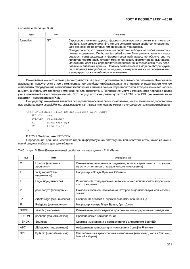 ГОСТ Р ИСО/HL7 27951-2016