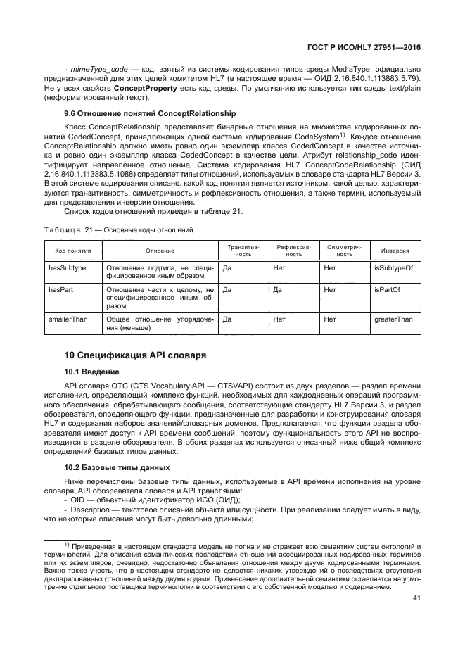 ГОСТ Р ИСО/HL7 27951-2016