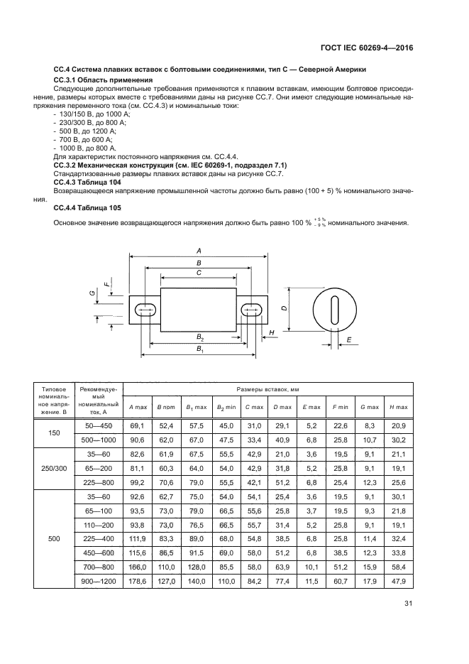 ГОСТ IEC 60269-4-2016