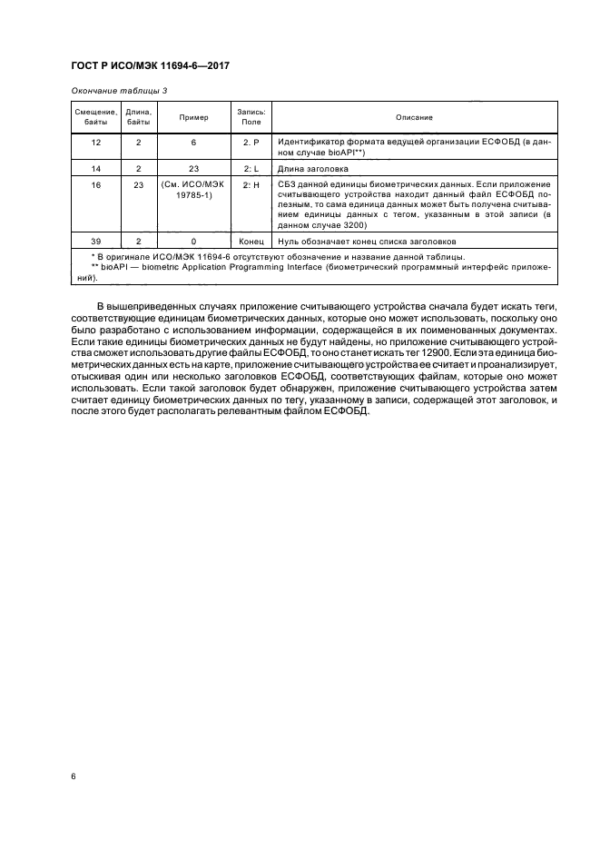 ГОСТ Р ИСО/МЭК 11694-6-2017