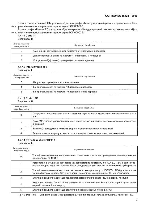 ГОСТ ISO/IEC 15424-2018