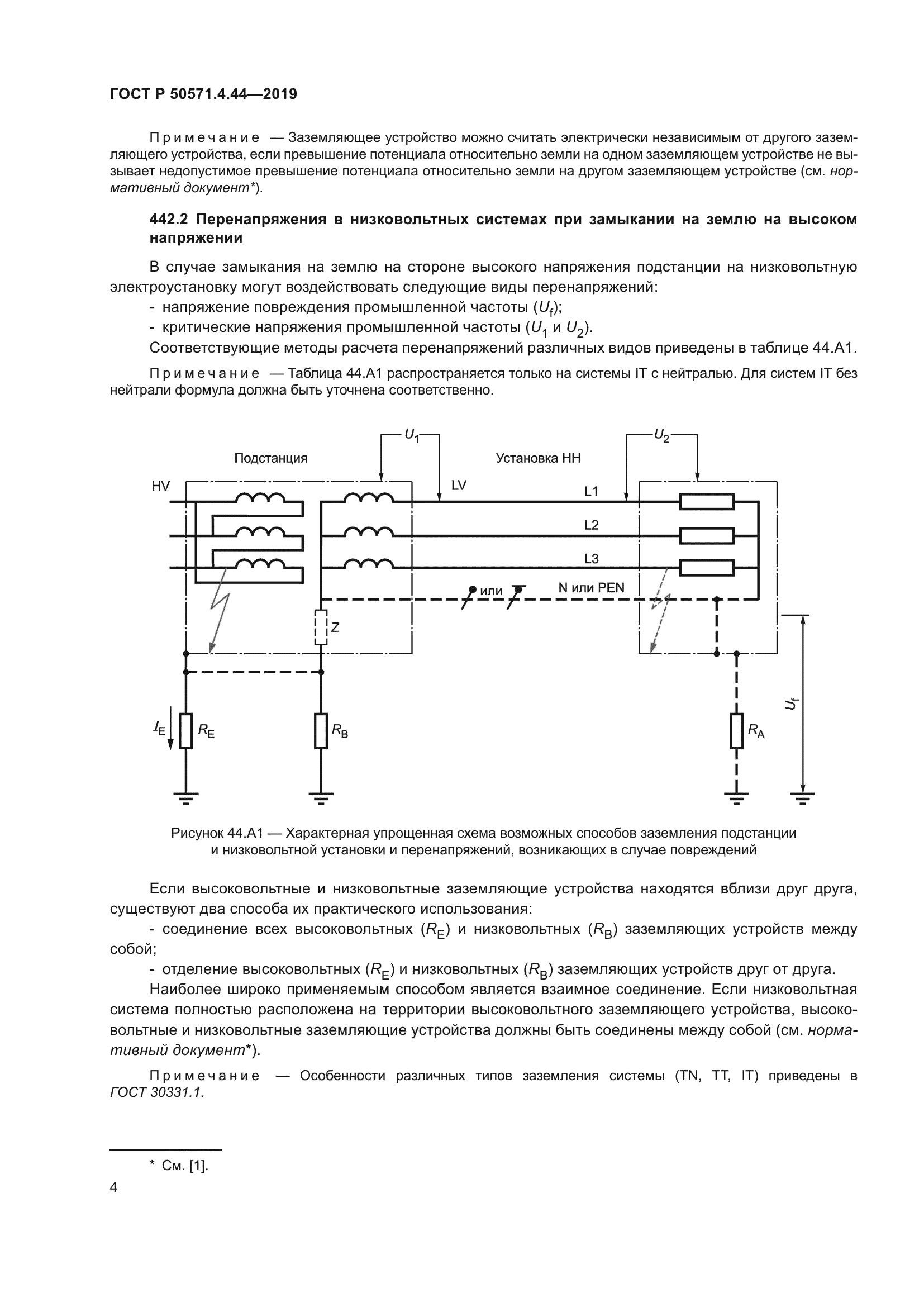 ГОСТ Р 50571.4.44-2019