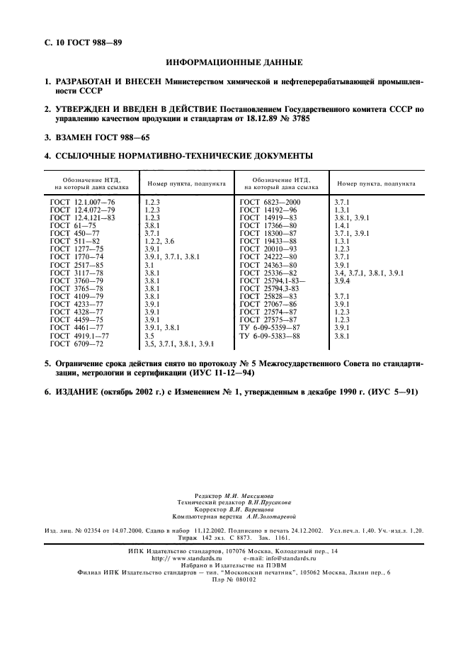 ГОСТ 988-89