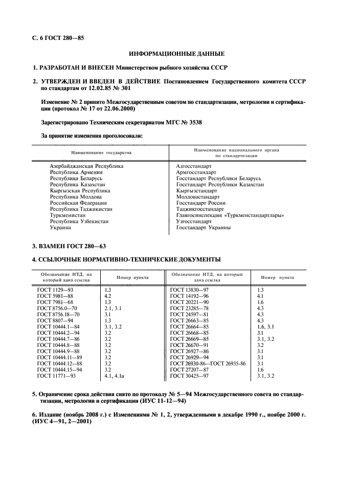 ГОСТ 280-85