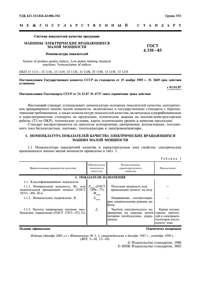 ГОСТ 4.330-85