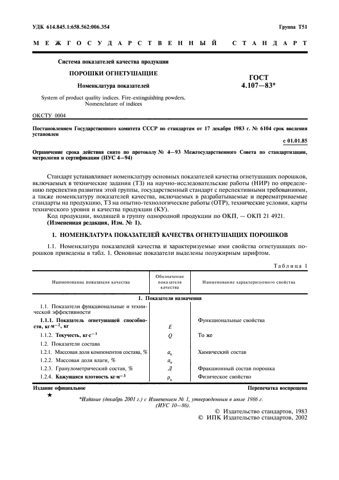 ГОСТ 4.107-83