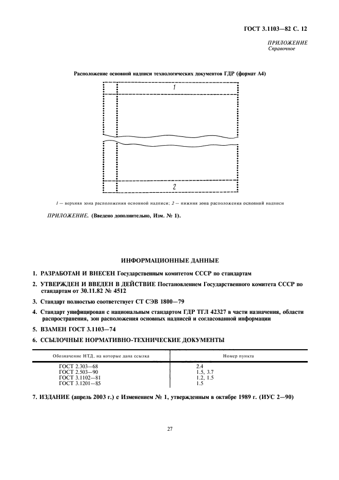 ГОСТ 3.1103-82