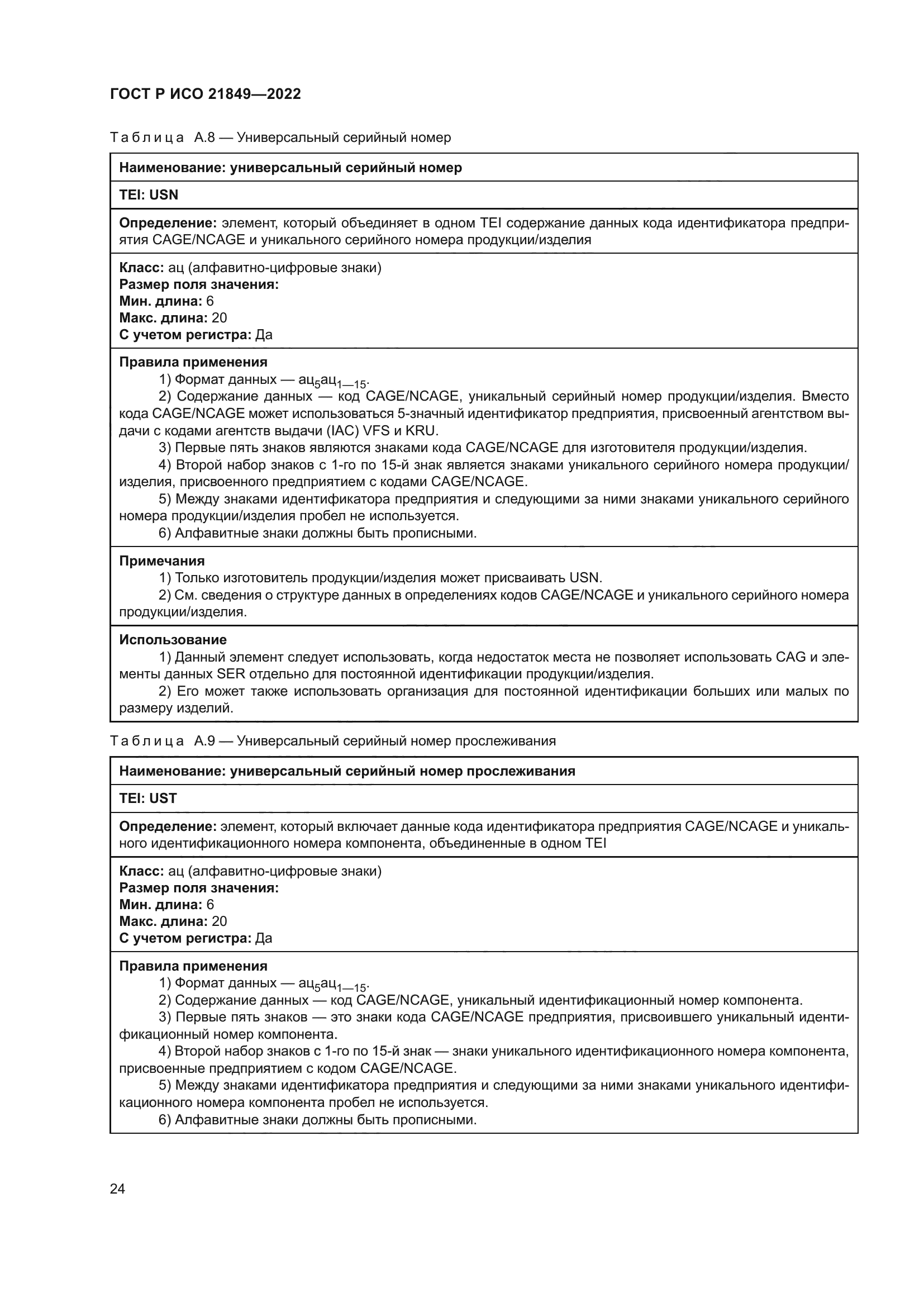 ГОСТ Р ИСО 21849-2022