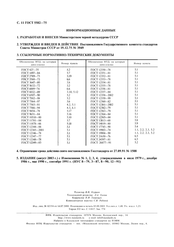 ГОСТ 5582-75