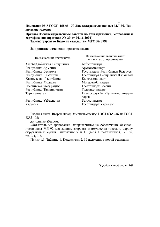 Изменение №5 к ГОСТ 15865-70