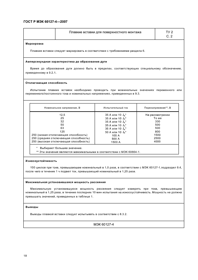 ГОСТ Р МЭК 60127-4-2007