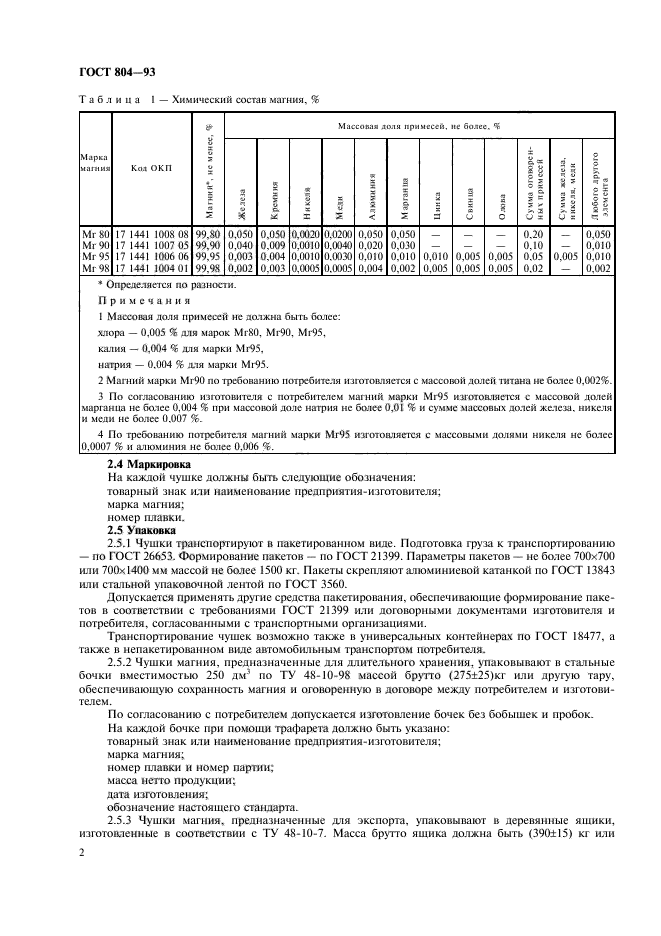 ГОСТ 804-93