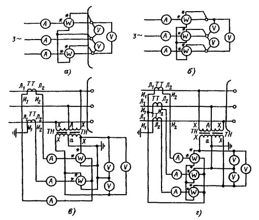 Схемы подключения измерительных трансформаторов тока (ТТИ), напряжения (ТНИ) и СТИ