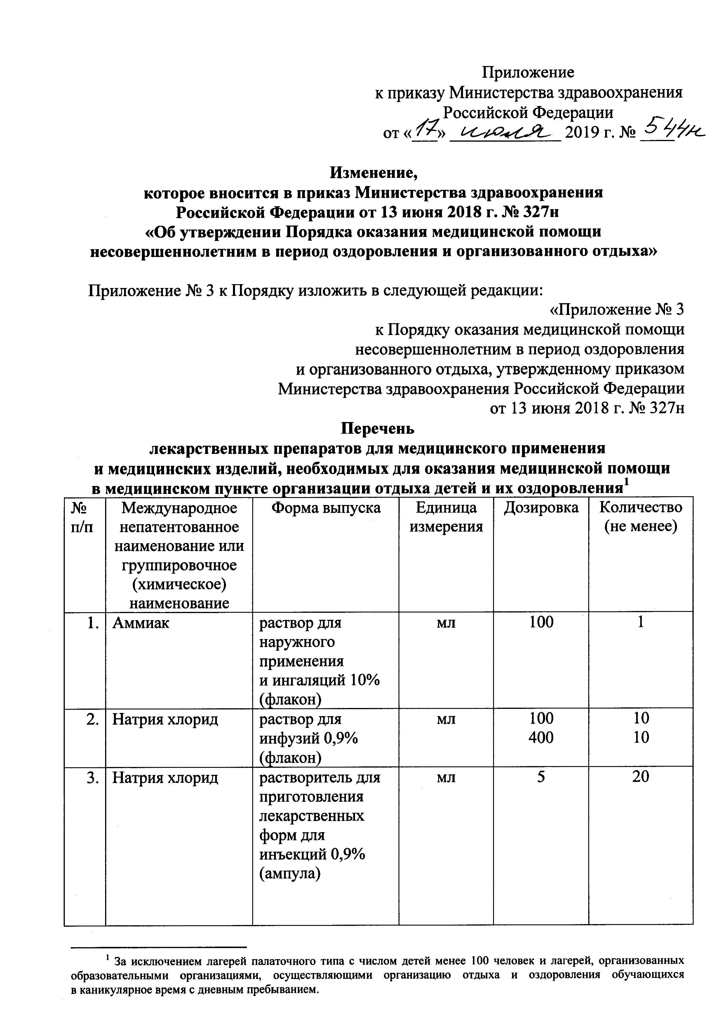 Приказ 288 Министерства здравоохранения РФ