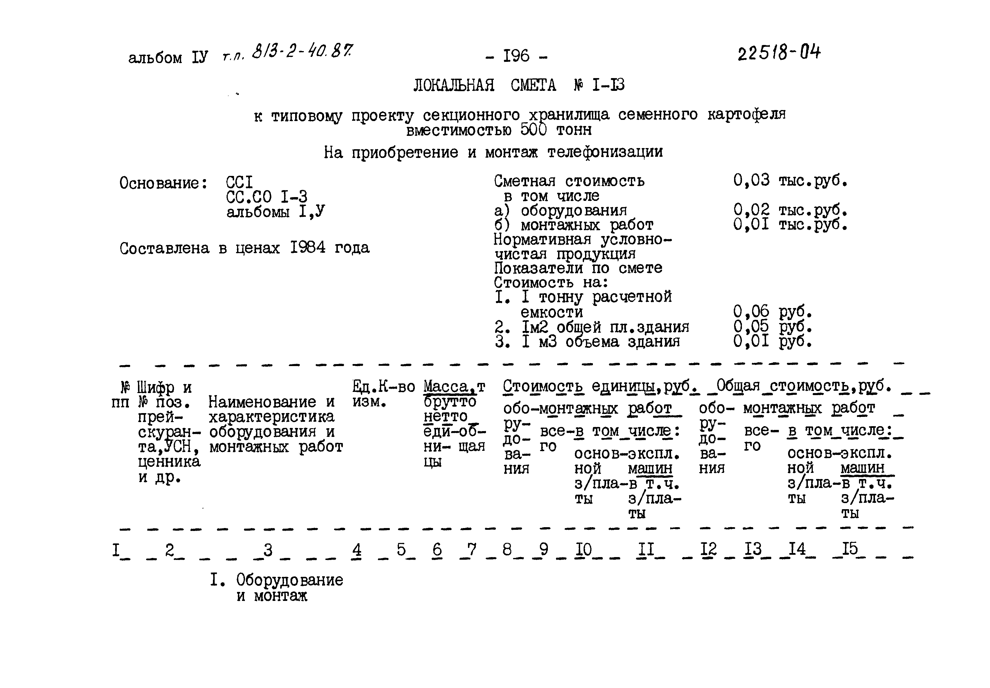 Типовой проект 813-2-40.87