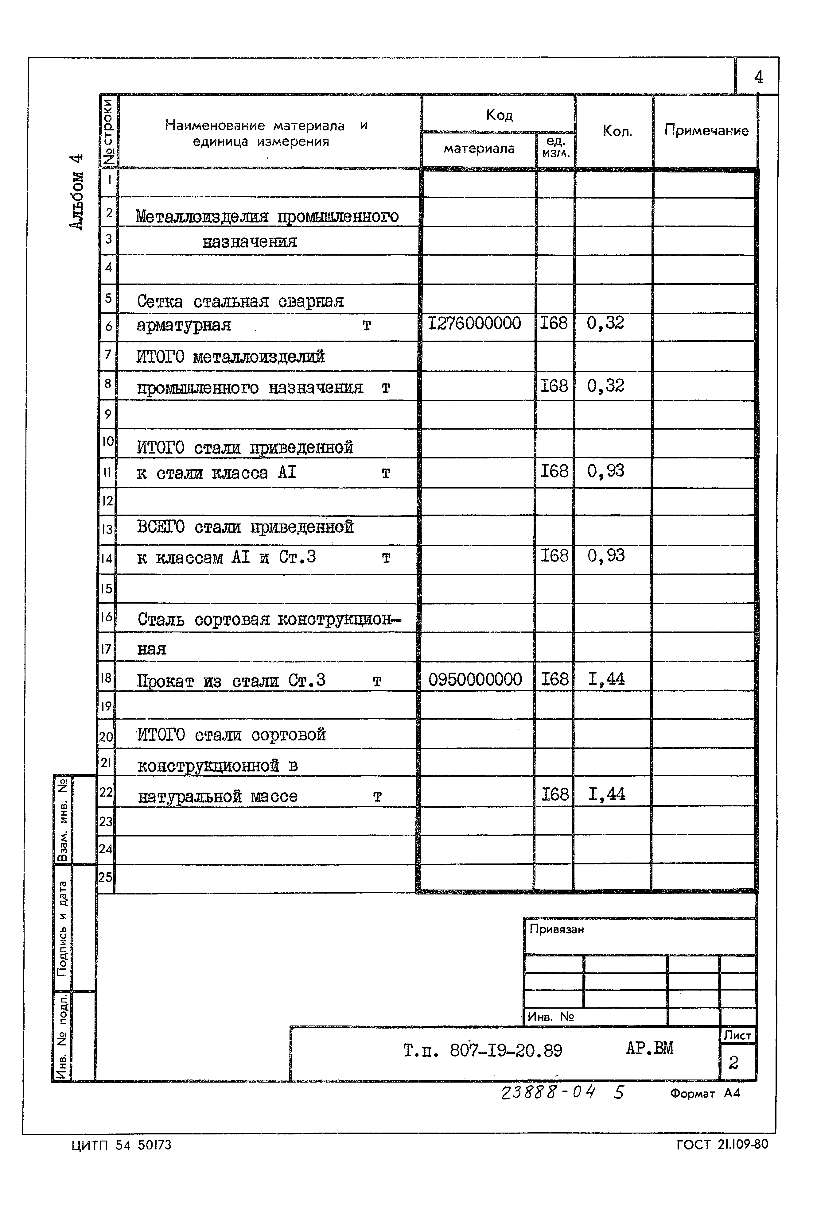 Типовой проект 807-19-20.89