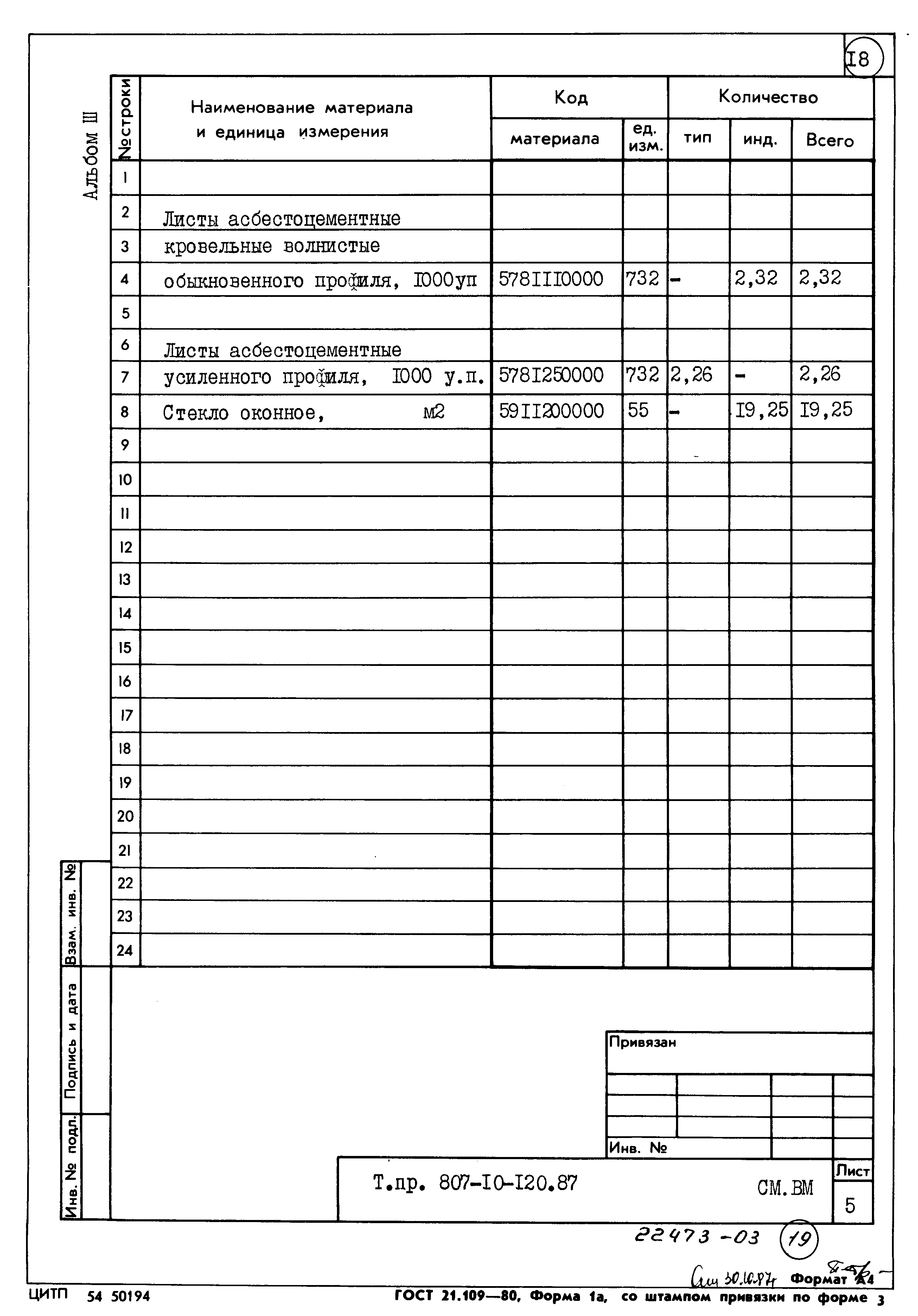 Типовой проект 807-10-120.87
