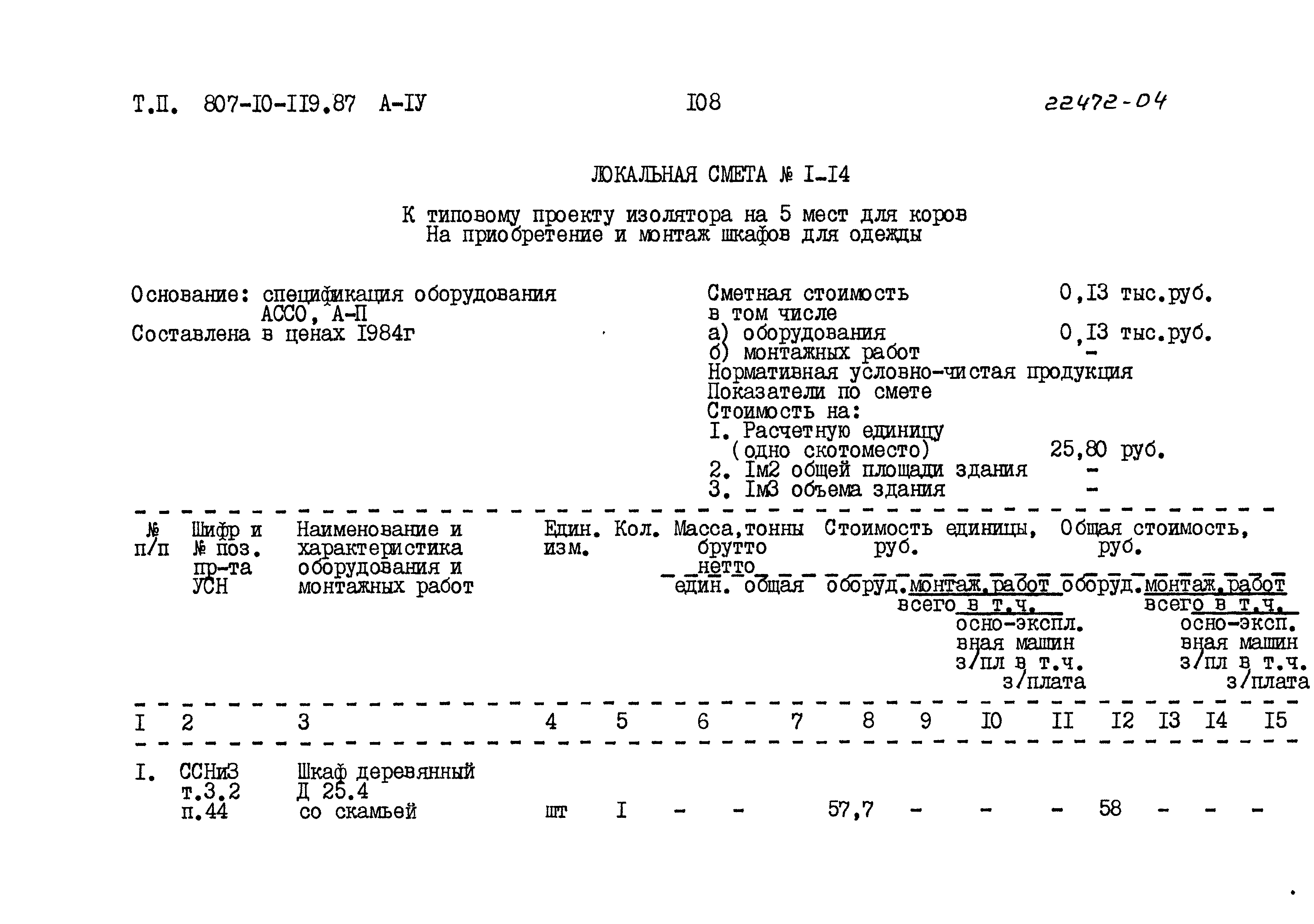 Типовой проект 807-10-119.87
