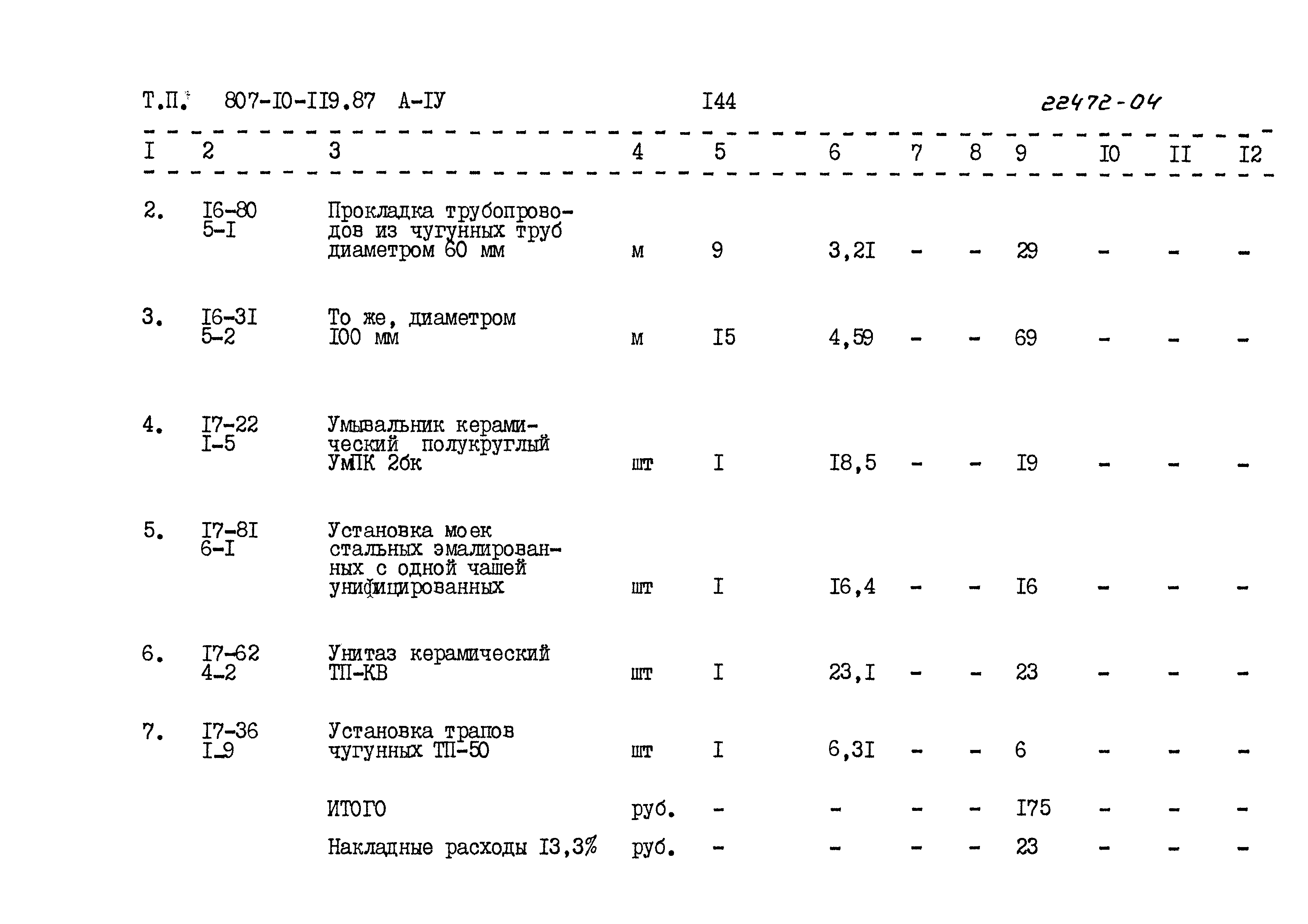 Типовой проект 807-10-119.87