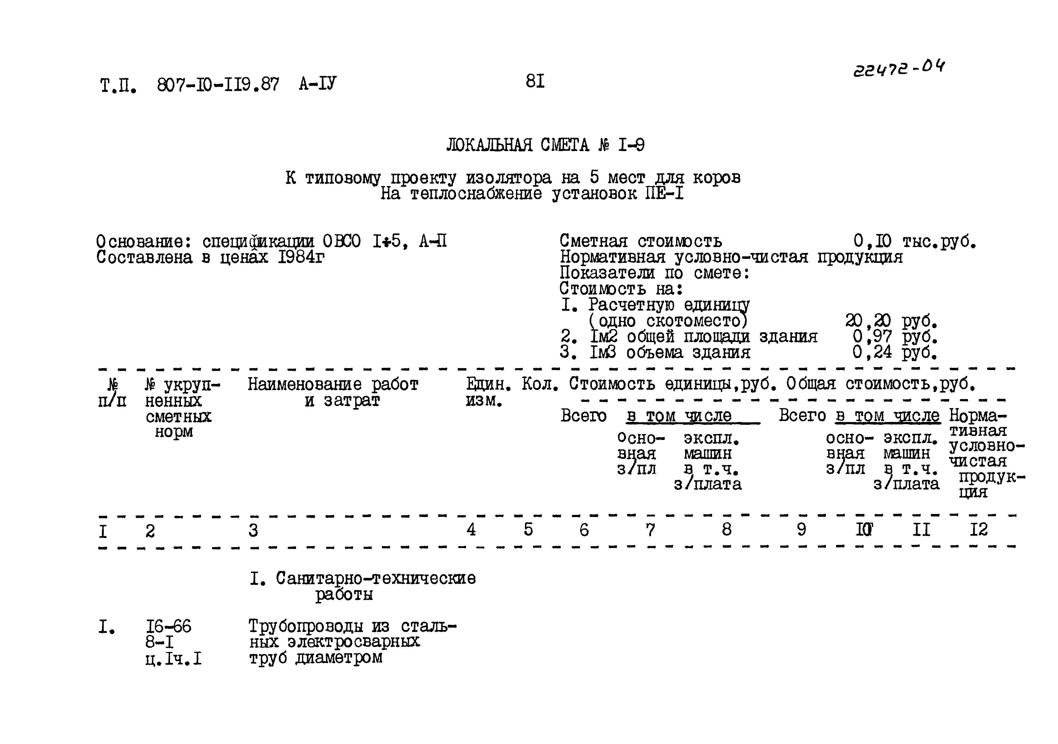 Типовой проект 807-10-119.87
