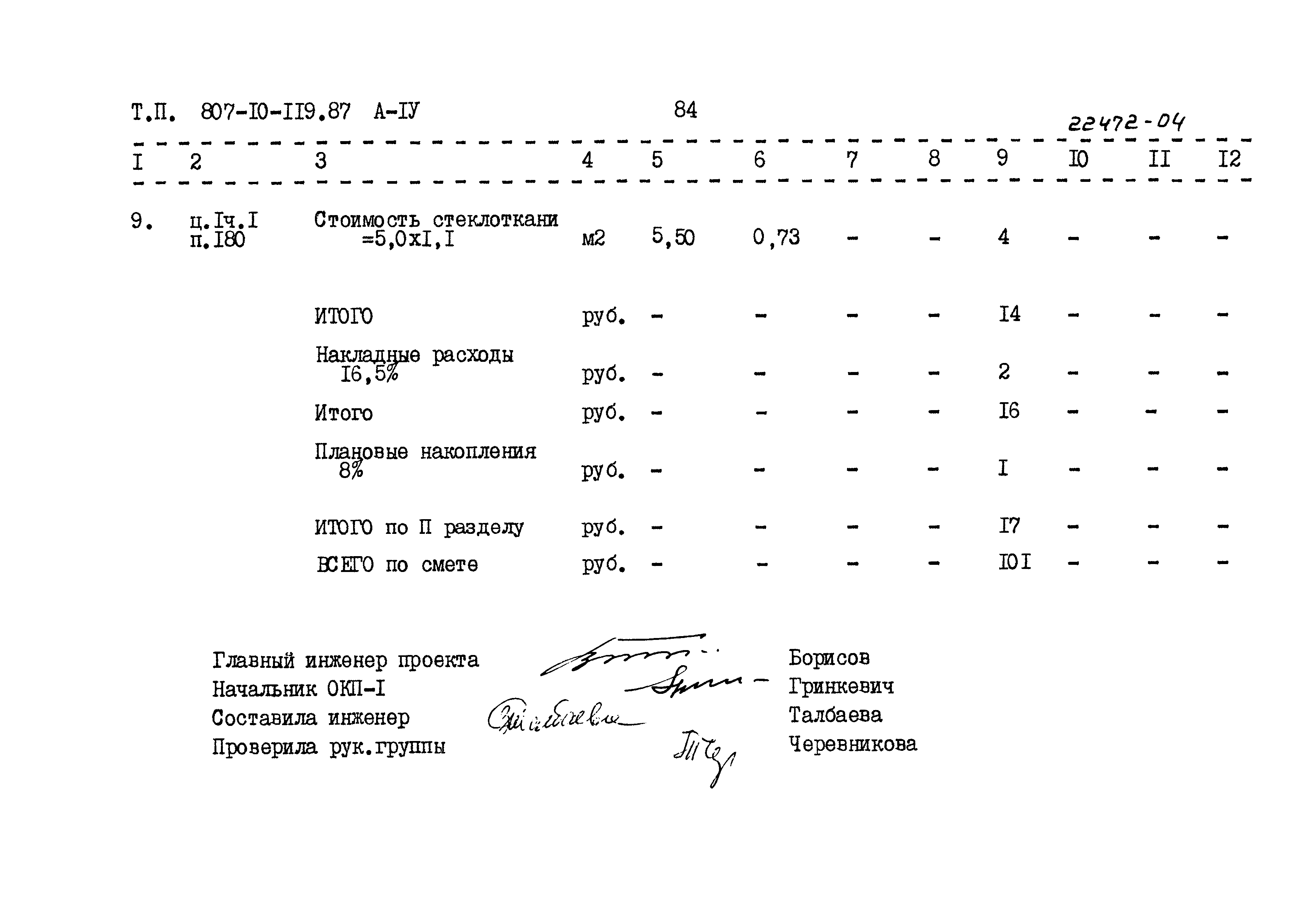 Типовой проект 807-10-119.87