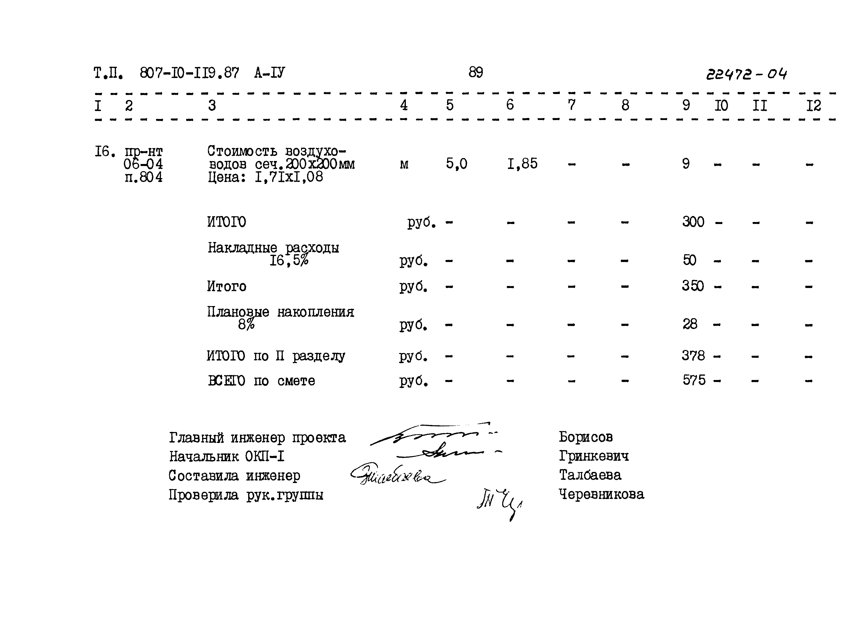 Типовой проект 807-10-119.87