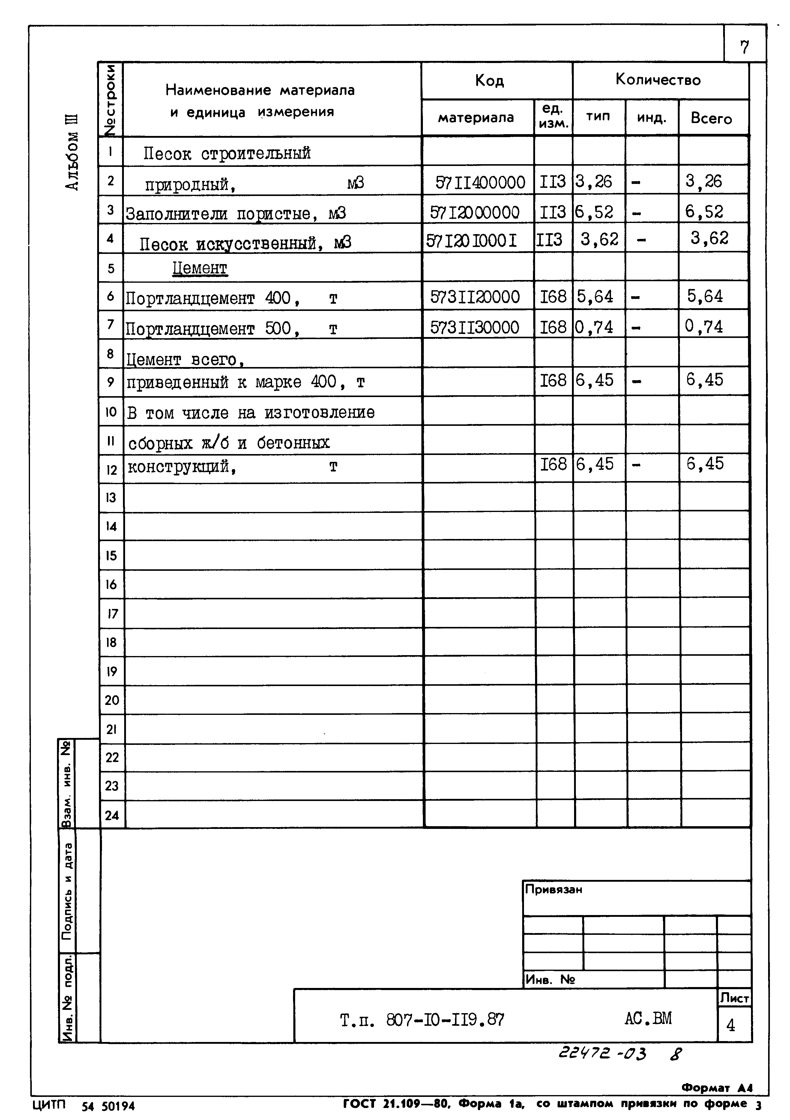 Типовой проект 807-10-119.87