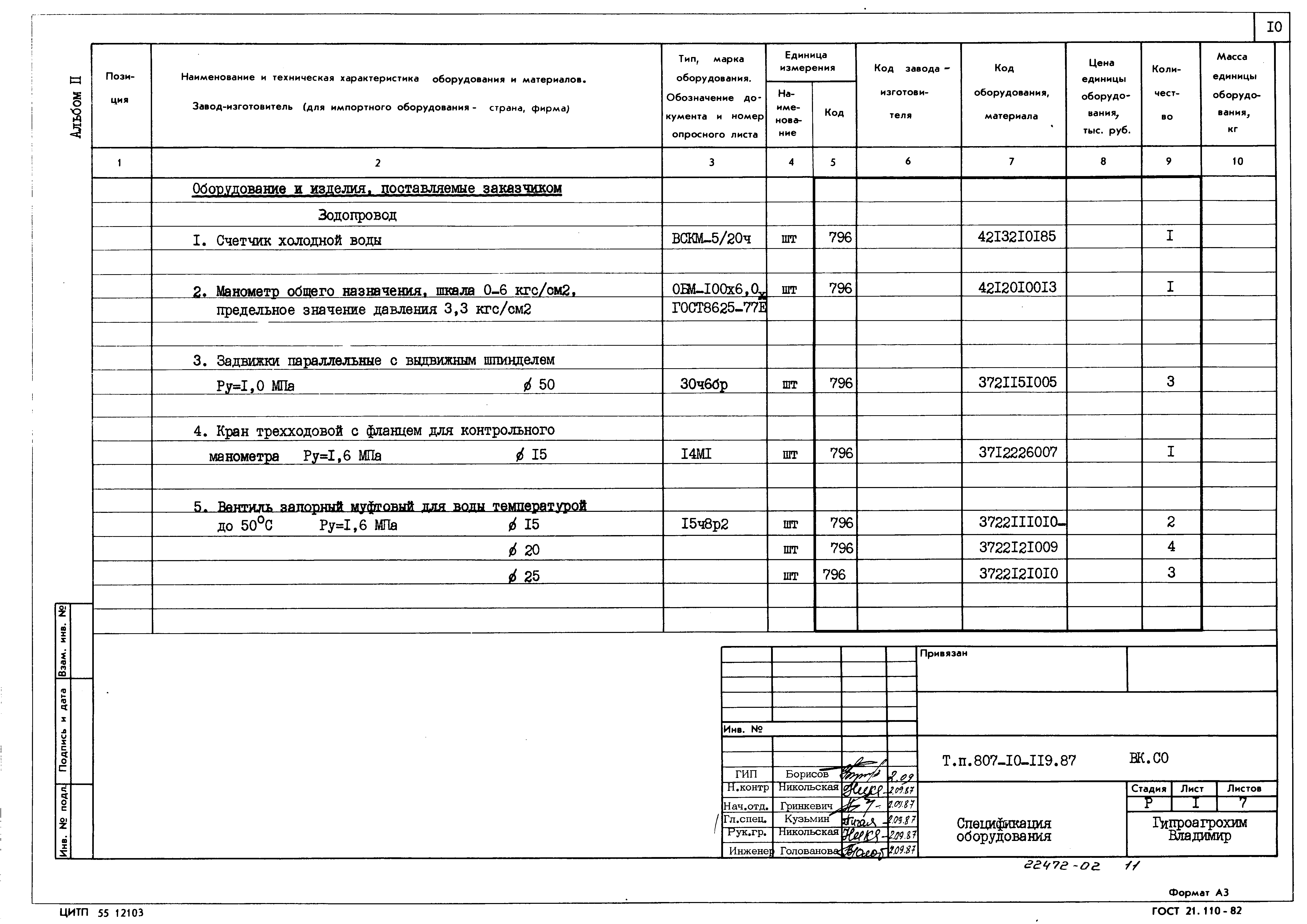 Типовой проект 807-10-119.87