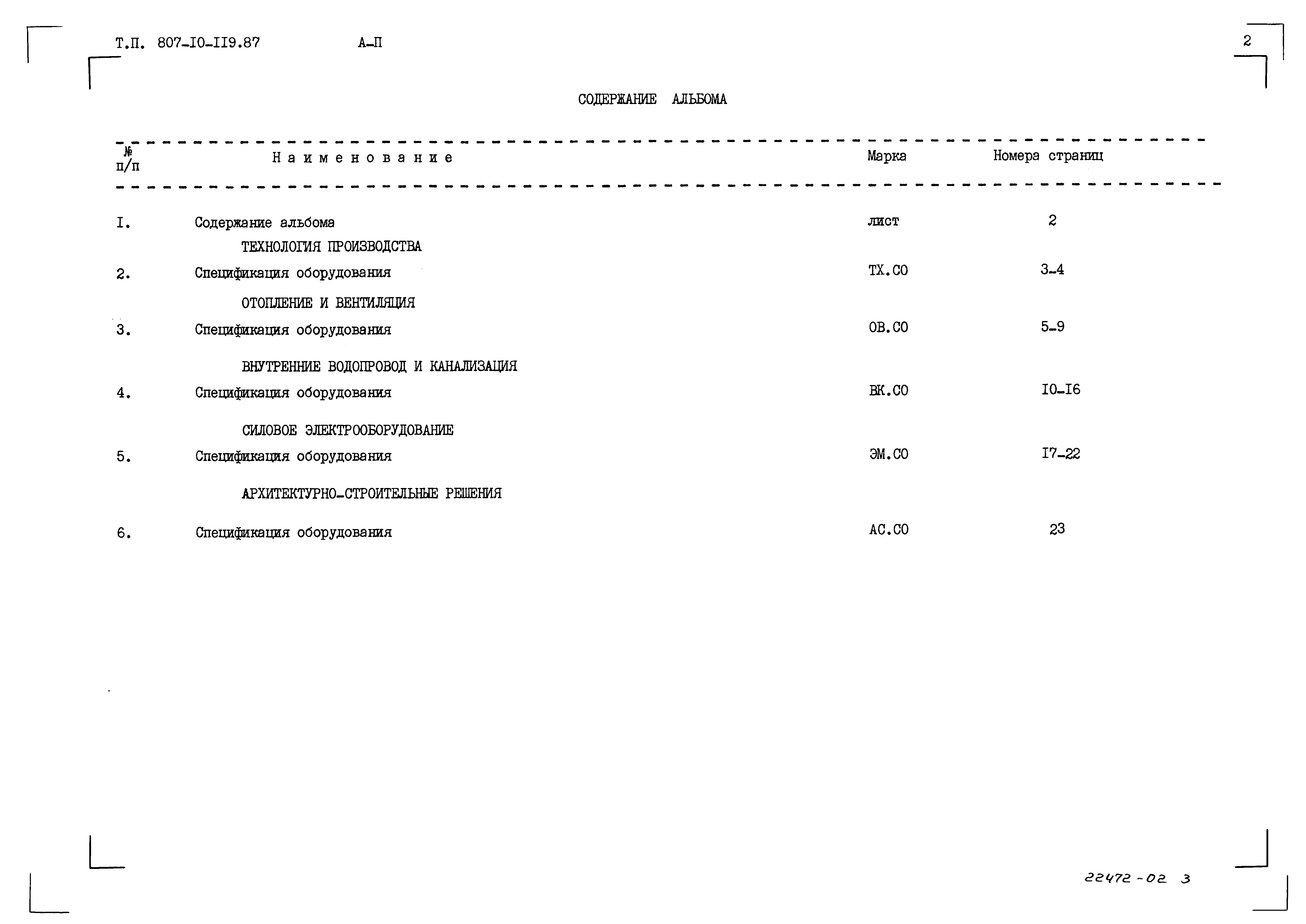 Типовой проект 807-10-119.87