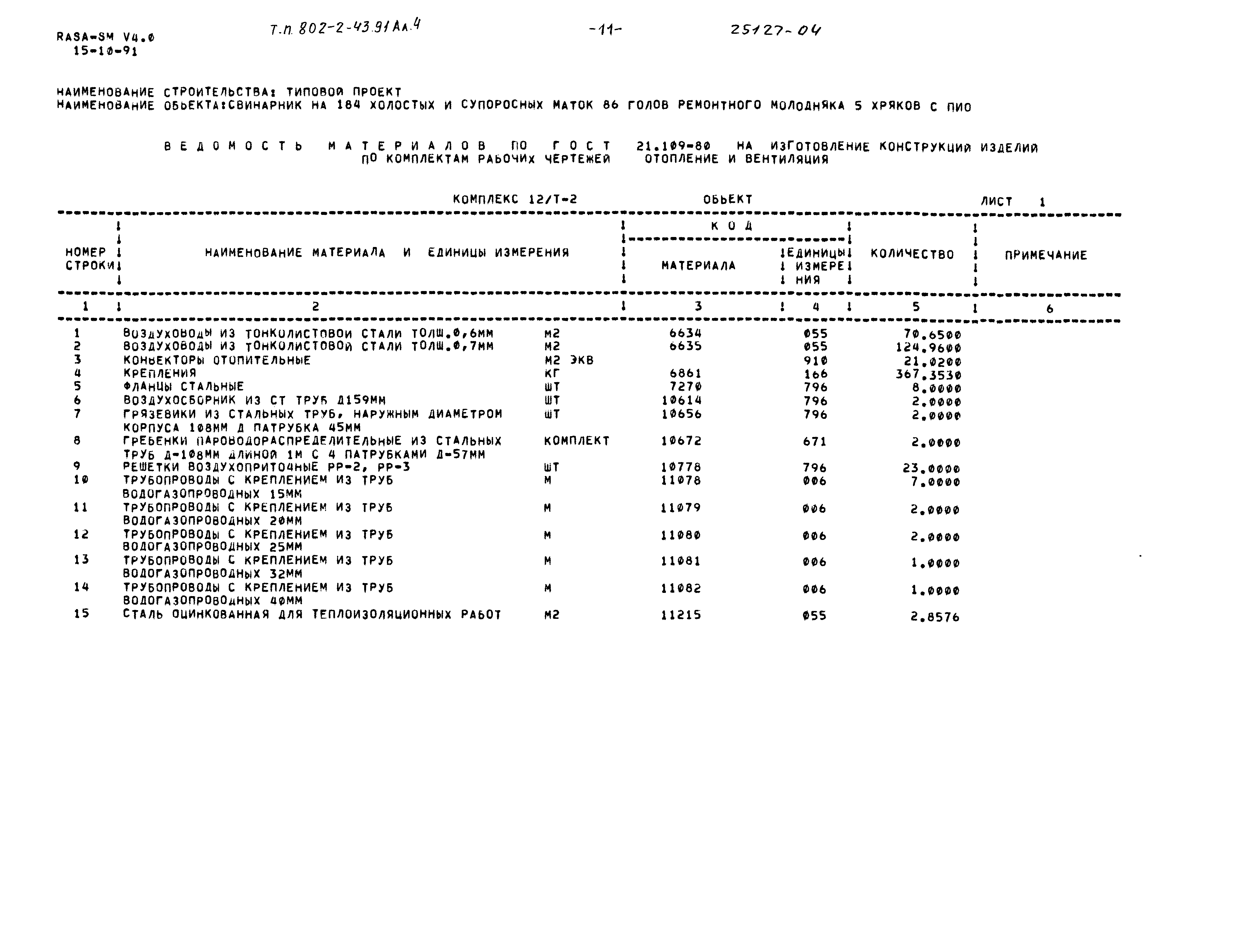 Типовой проект 802-2-43.91