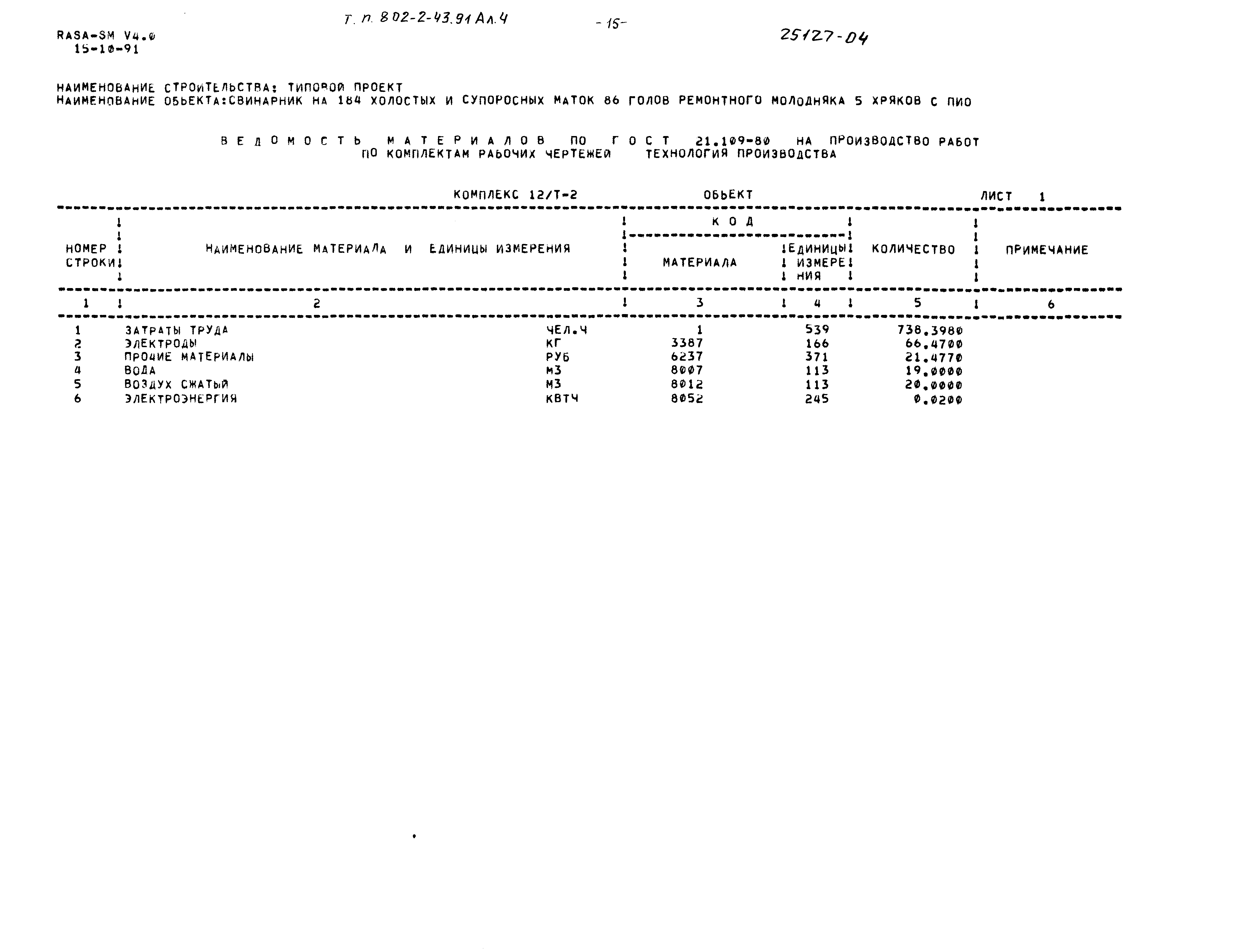 Типовой проект 802-2-43.91