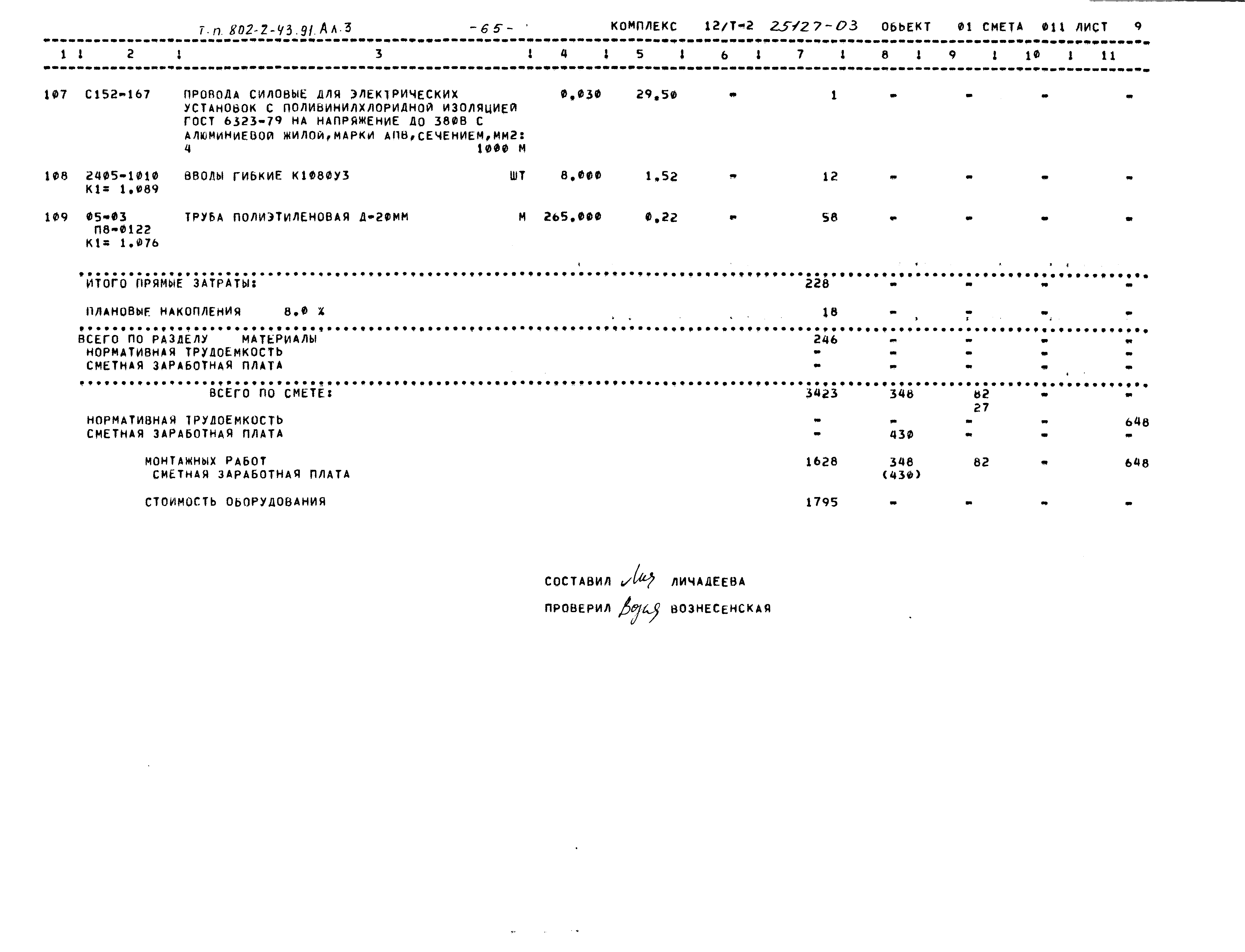 Типовой проект 802-2-43.91