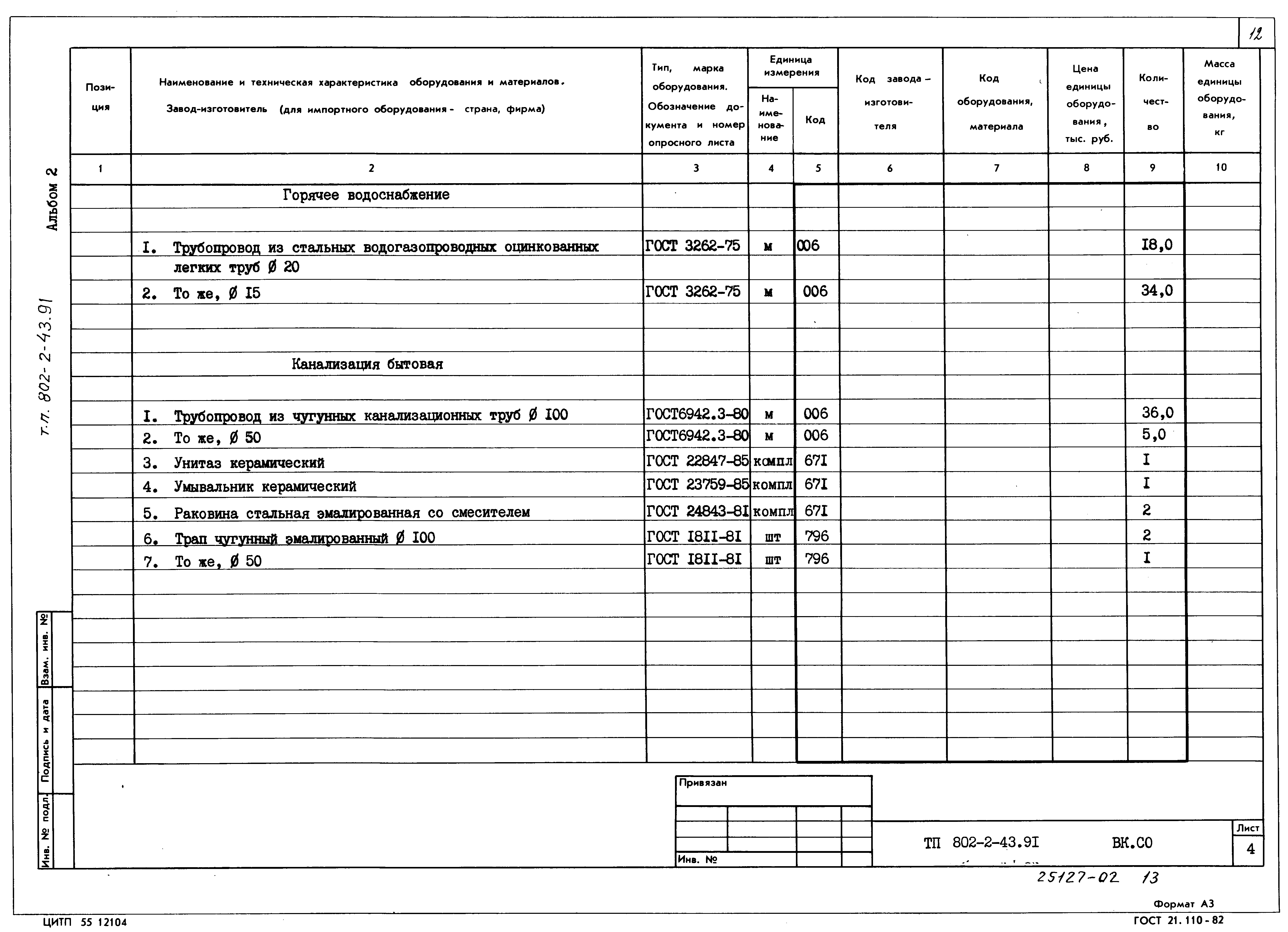 Типовой проект 802-2-43.91