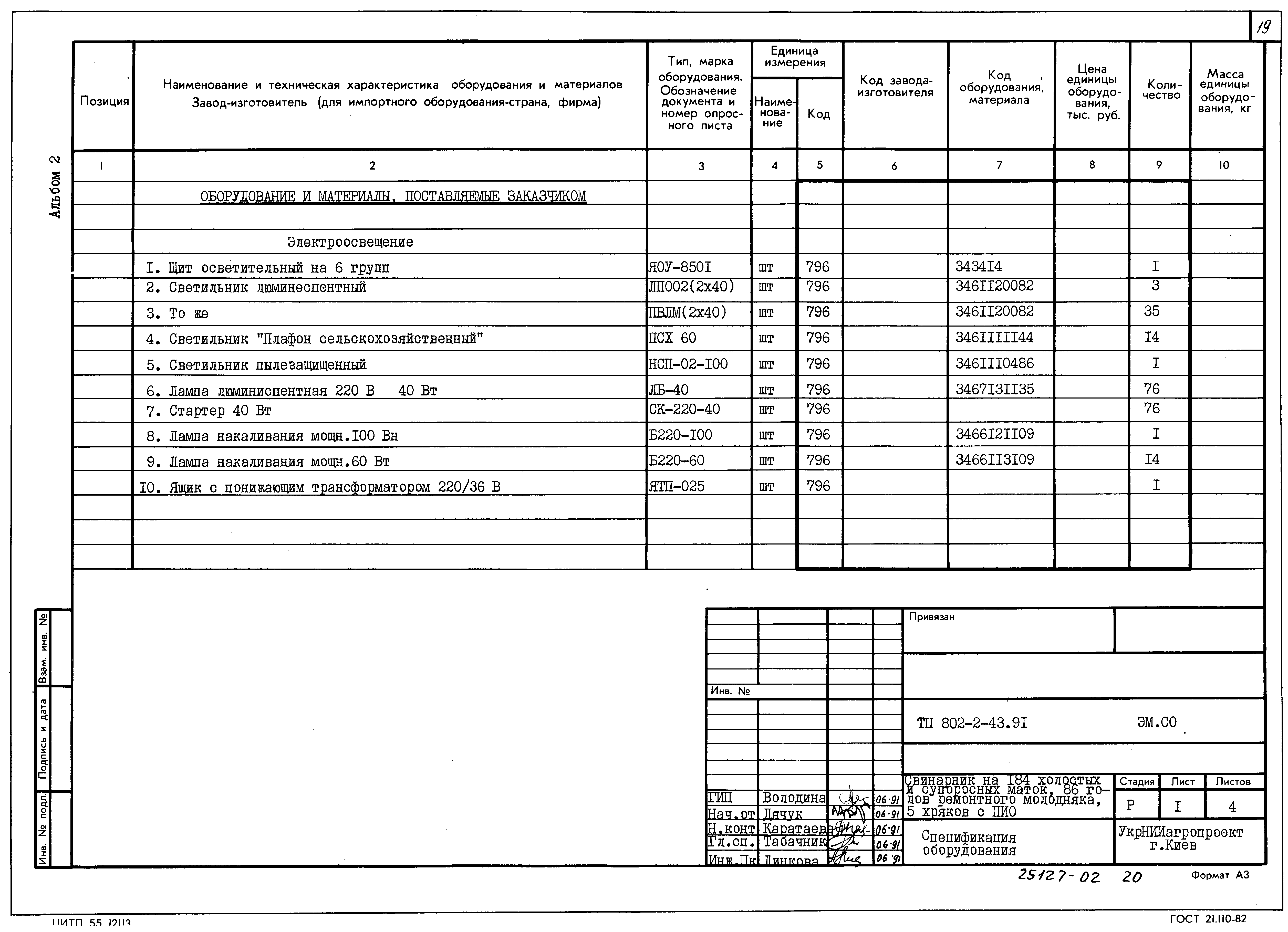 Типовой проект 802-2-43.91