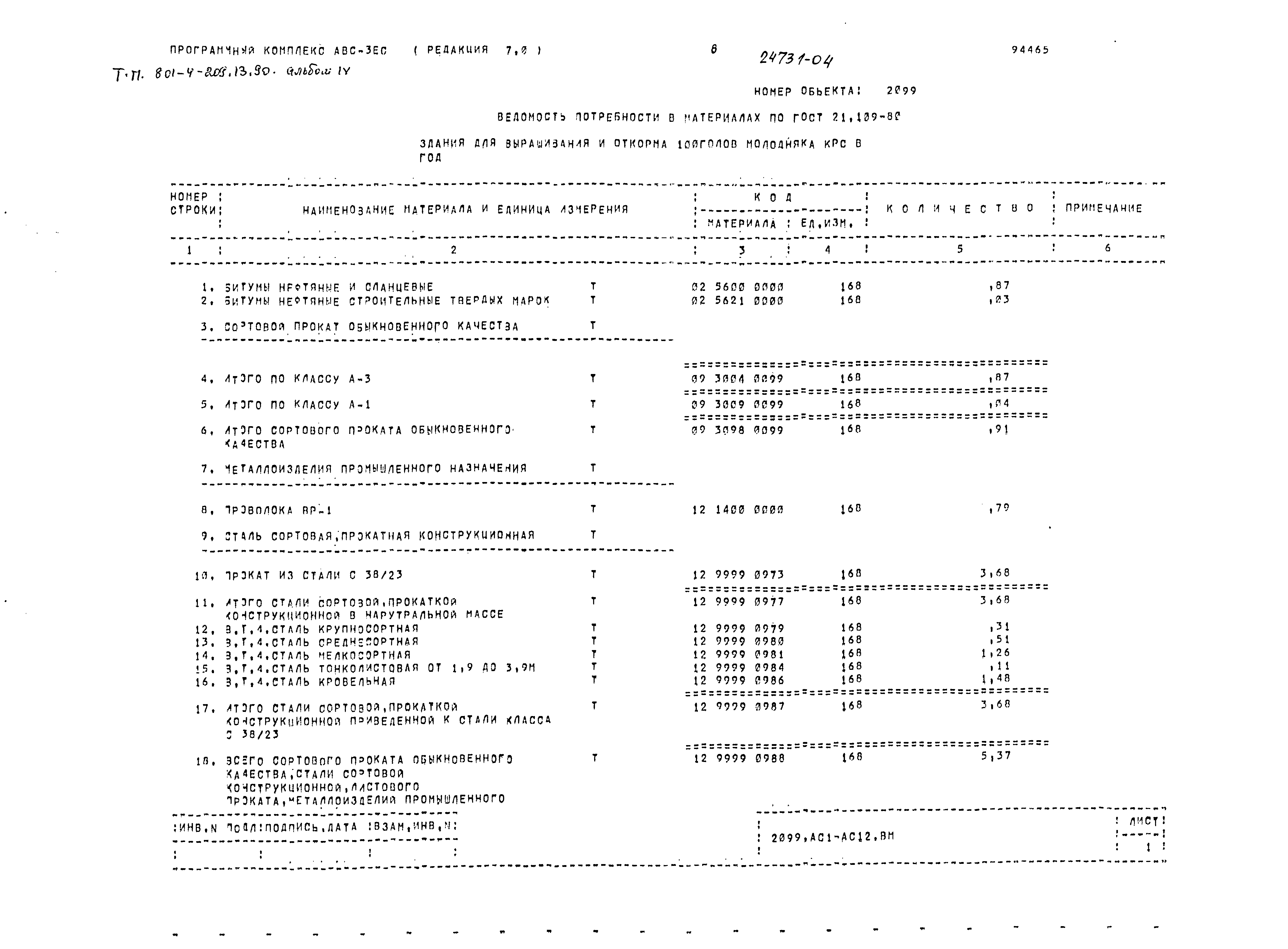 Типовой проект 801-4-209.13.90