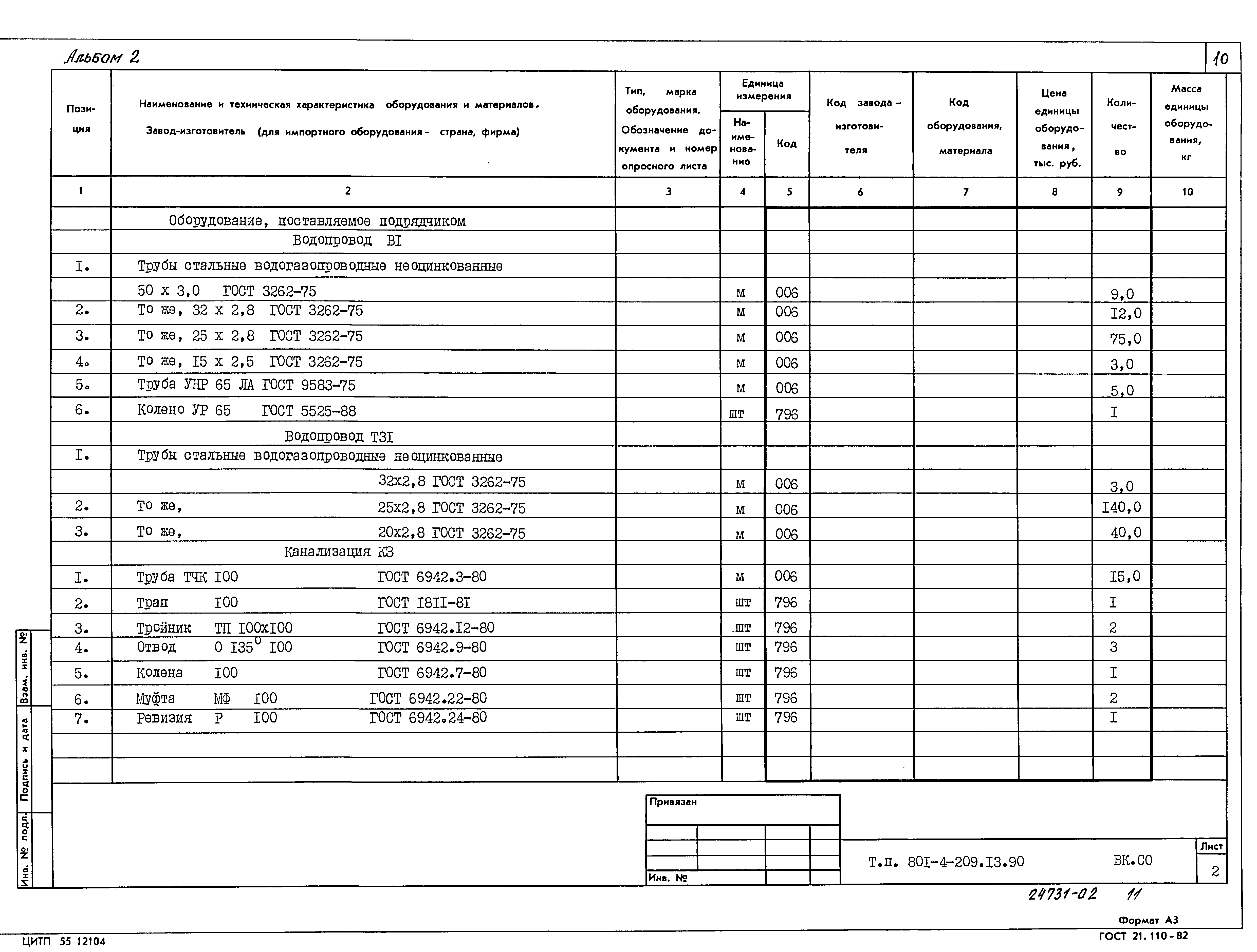 Типовой проект 801-4-209.13.90