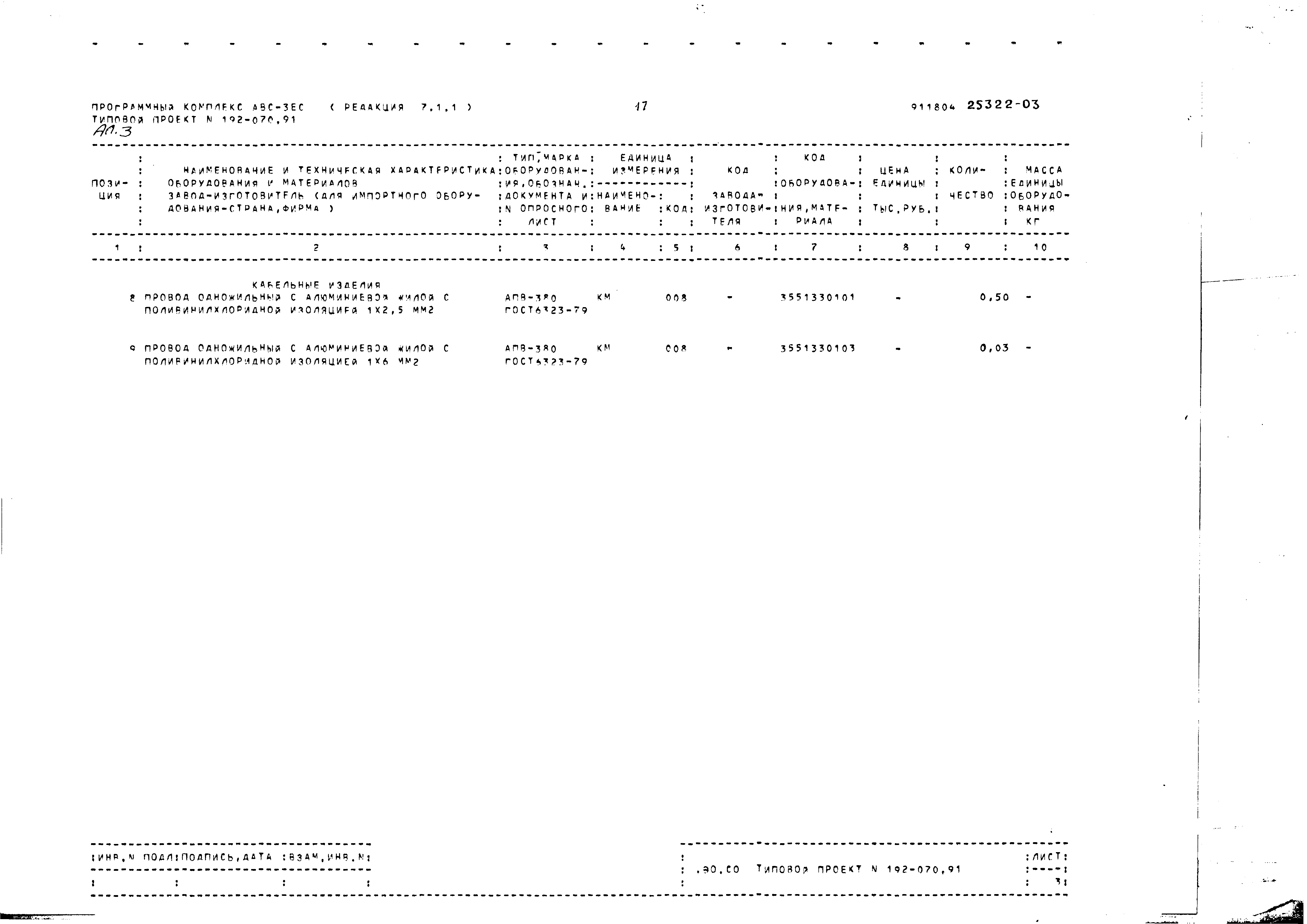 Типовой проект 192-070.91